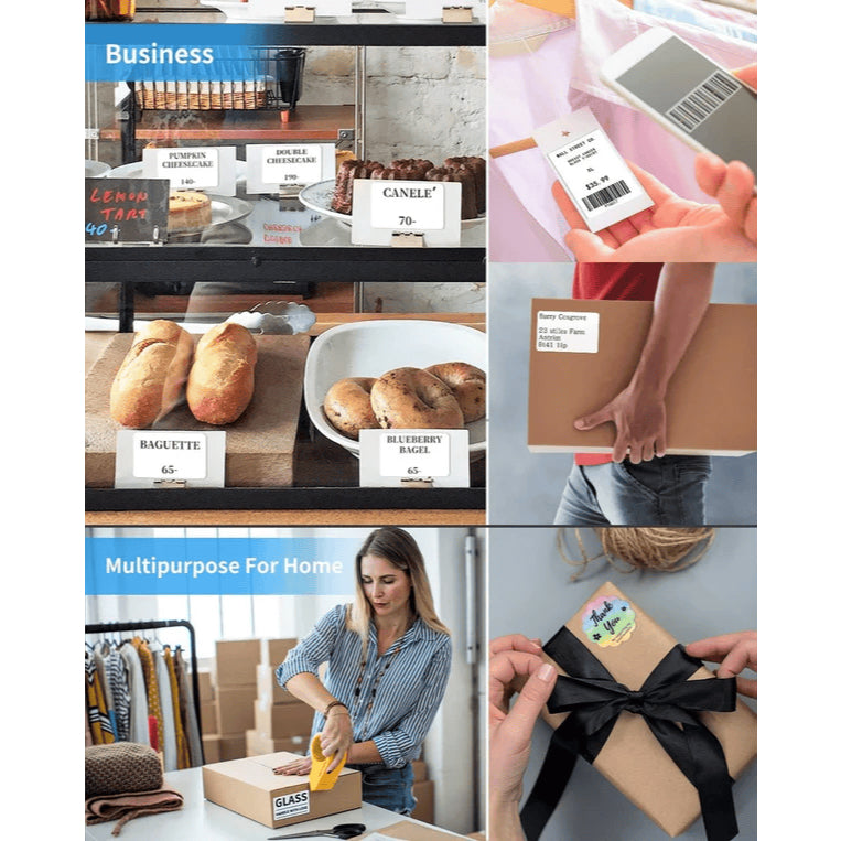 AIMO M200 Label Thermal Printer QR Code Barcode Portable Bluetooth Printer Label Inkless Tanpa Tinta