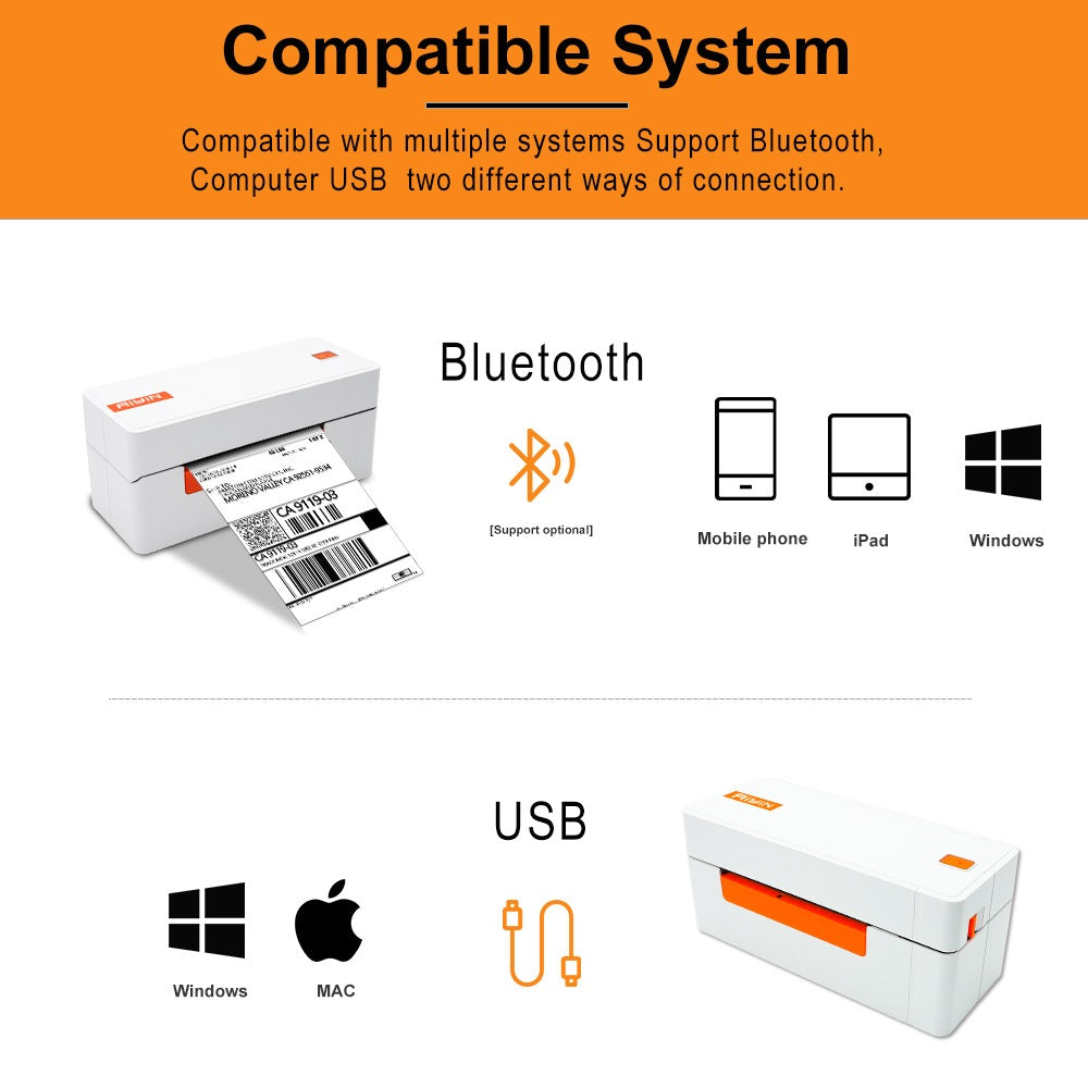 AiYin A81 Pro Printer Resi Pengiriman 110mm Online Shop 4 Inch Desktop Thermal Sticker Label Printer