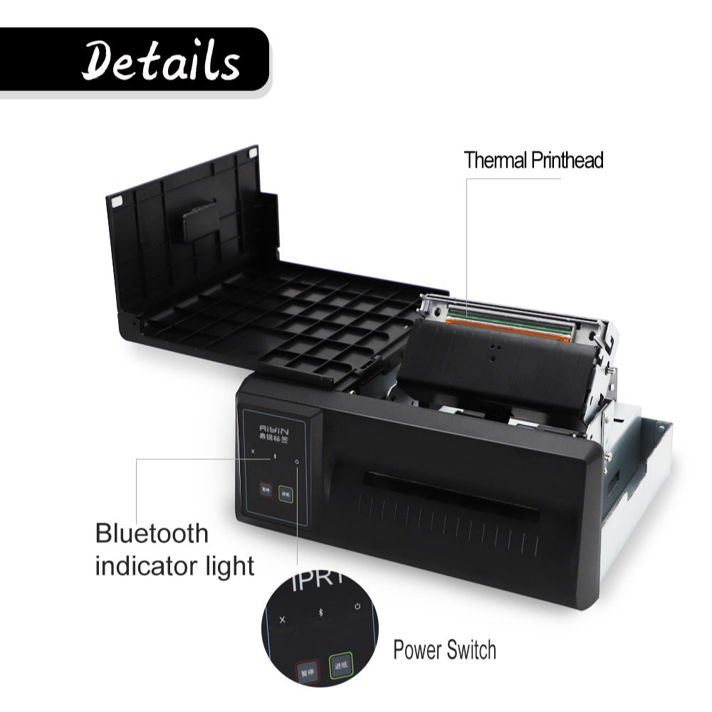 AiYin ID240 Printer Resi Pengiriman 110mm Online Shop Industrial Grade Thermal Sticker Label Printer
