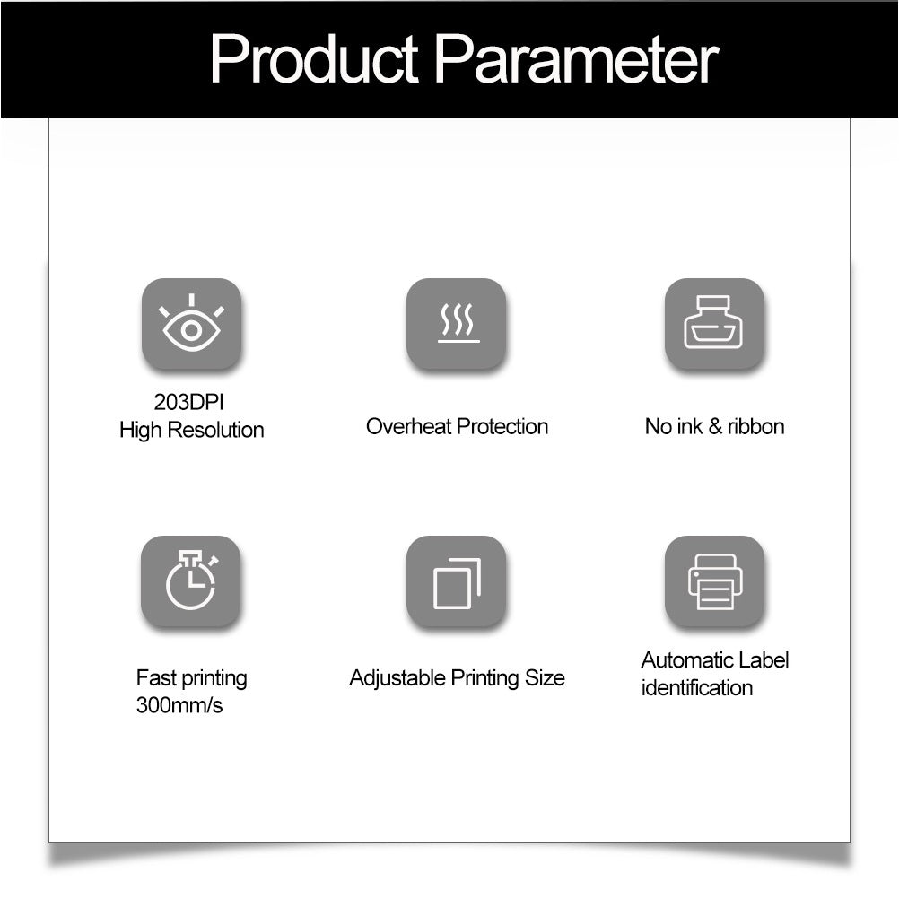 AiYin ID240 Printer Resi Pengiriman 110mm Online Shop Industrial Grade Thermal Sticker Label Printer