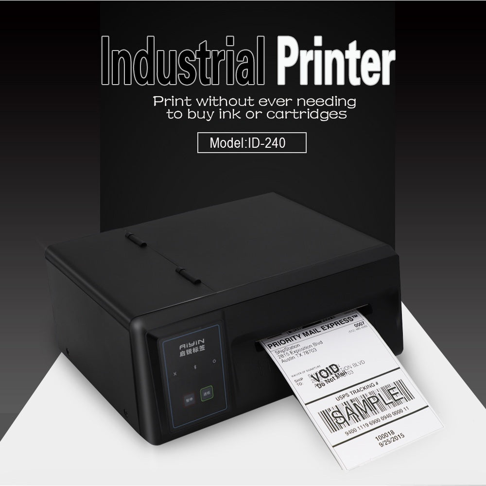 AiYin ID240 Printer Resi Pengiriman 110mm Online Shop Industrial Grade Thermal Sticker Label Printer