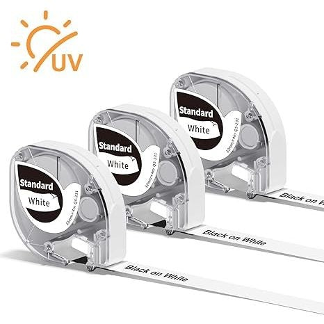 AiYin Sticker Thermal Paper Label Tape Refill 12mm x 4mm (1/2" x 13')