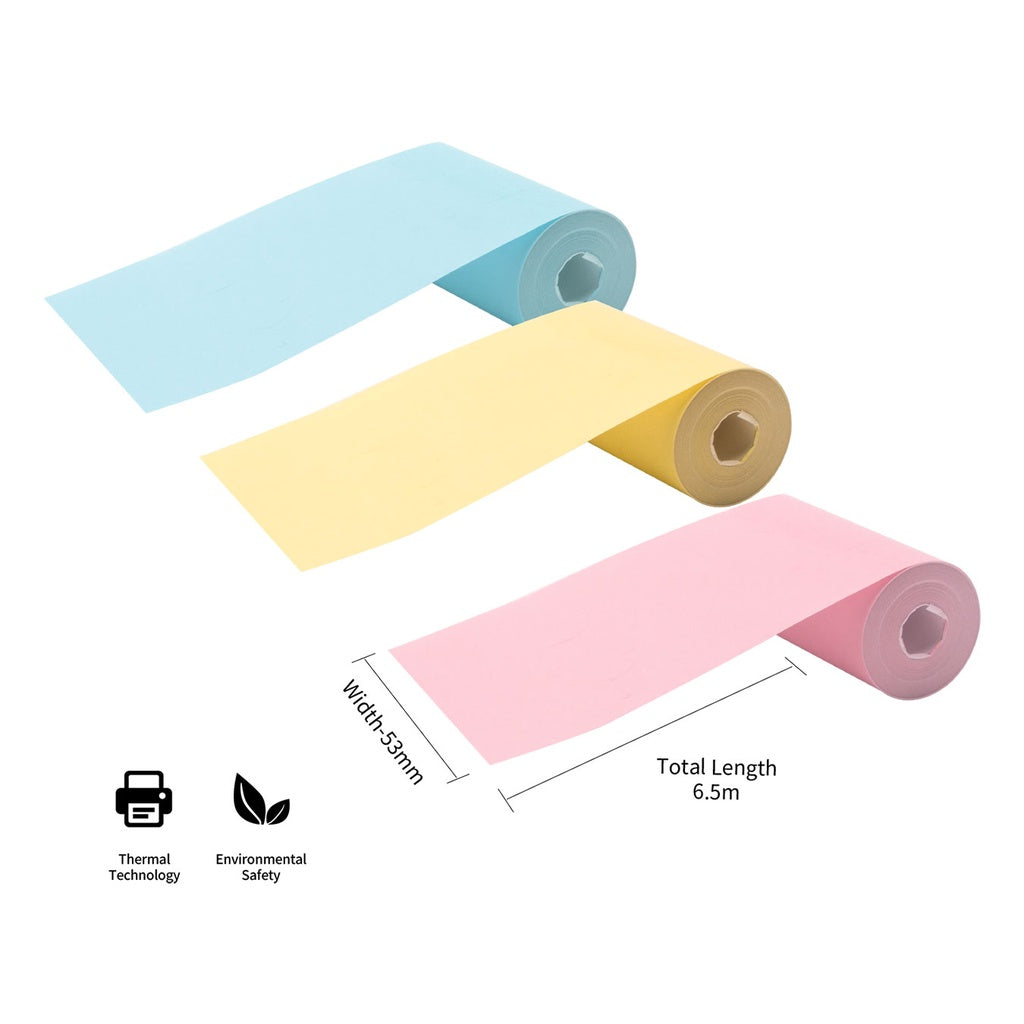 AIMO Thermal Paper 50 mm x 6.5 m Sticker/Non-Sticker Roll Paper Compatible with AIMO T02