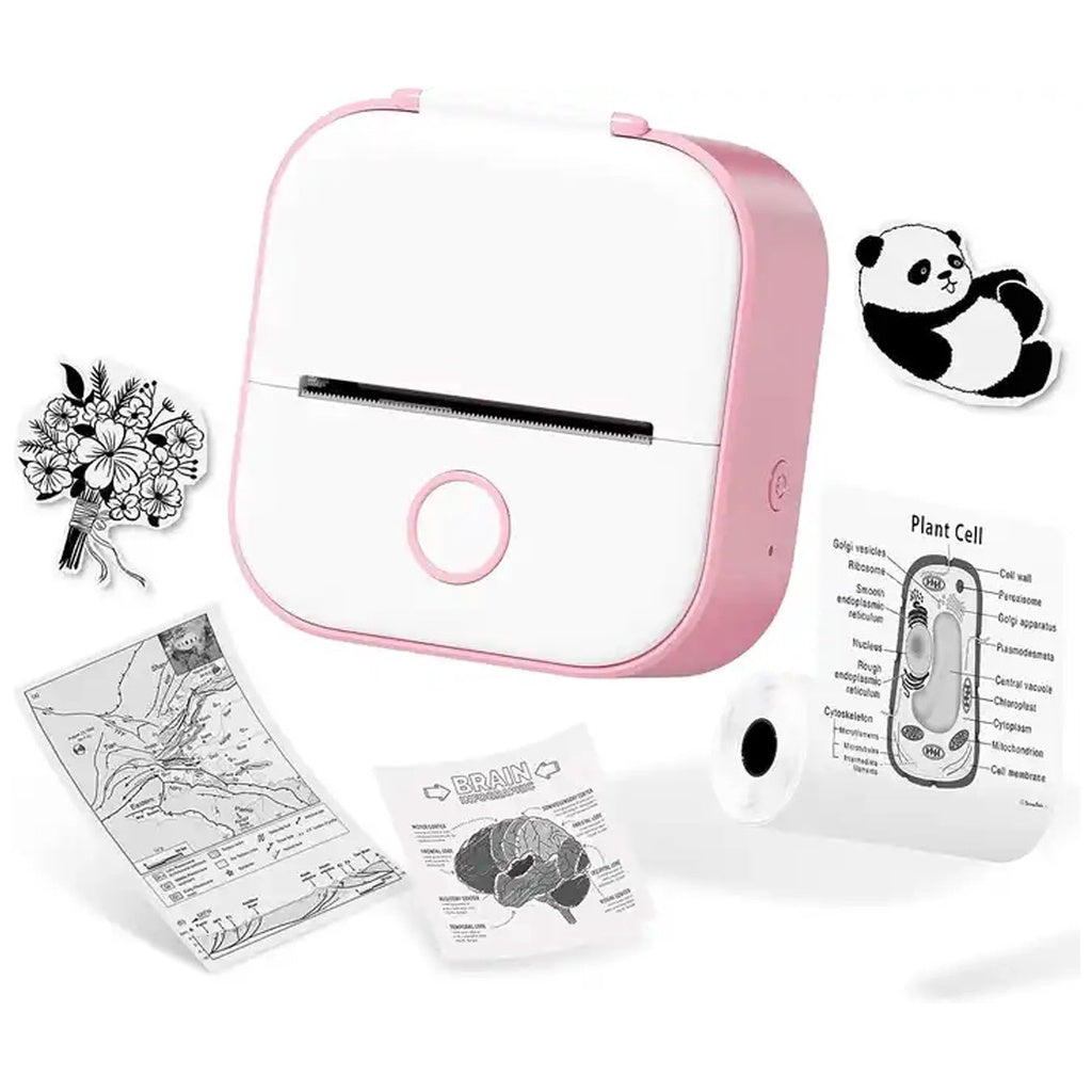 AIMO T02 Mobile Photo Label Printer 50 mm Mini Sticker Maker Thermal Printer Inkless Bluetooth Pocket Tanpa Tinta