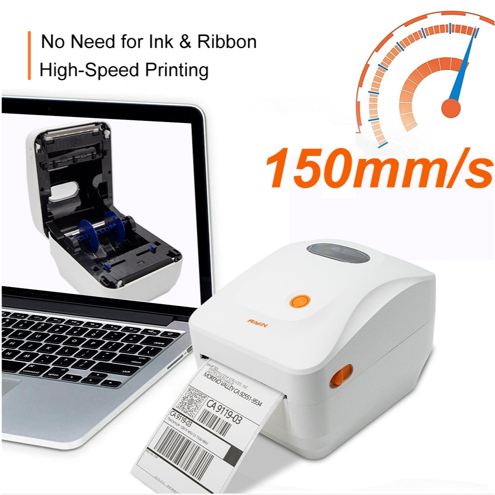 AiYin AD240 Pro Printer Resi Pengiriman 110mm Online Shop Industrial Grade Thermal Sticker Label Printer