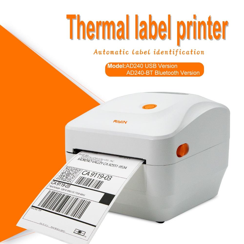 AiYin AD240 Pro Printer Resi Pengiriman 110mm Online Shop Industrial Grade Thermal Sticker Label Printer