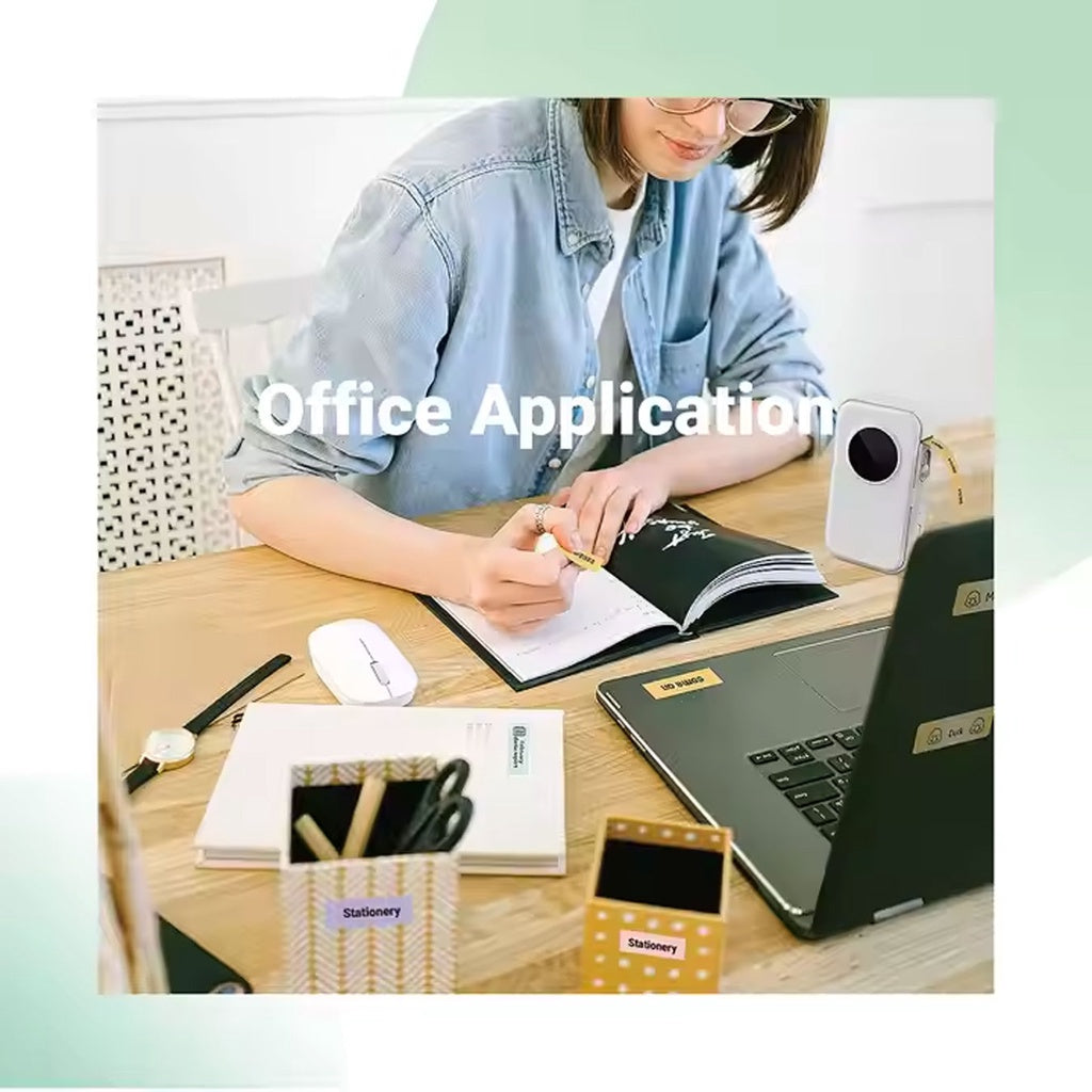AIMO D35 Smart Label Pocket Thermal Printer Wireless Bluetooth Portable Mini Printer Label Inkless Tanpa Tinta <15 mm
